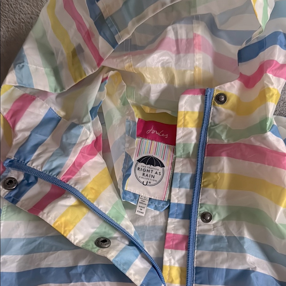 Kids Joules Striped Rain Jacket